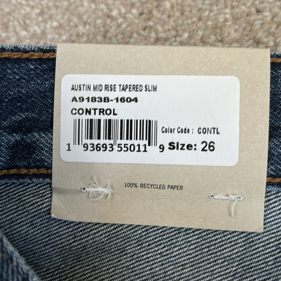 NWT Agolde Austin Mid Rise Tapered Slim - Picture 4 of 9